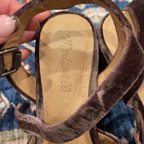 Madewell Vanessa Purple Velvet Heels - Picture 2 of 5